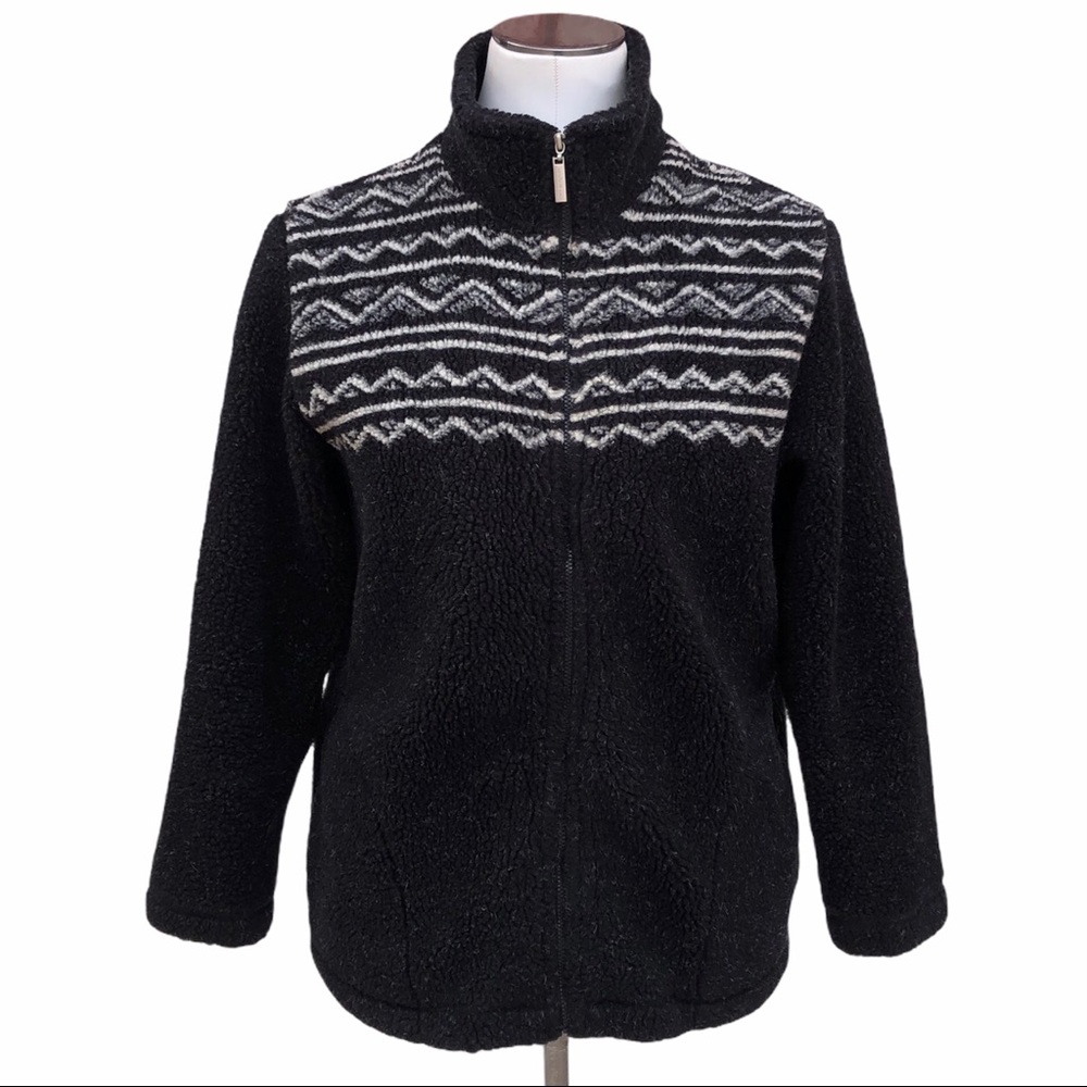 Liz Claiborne Sherpa Zip Front Fleece Jacket